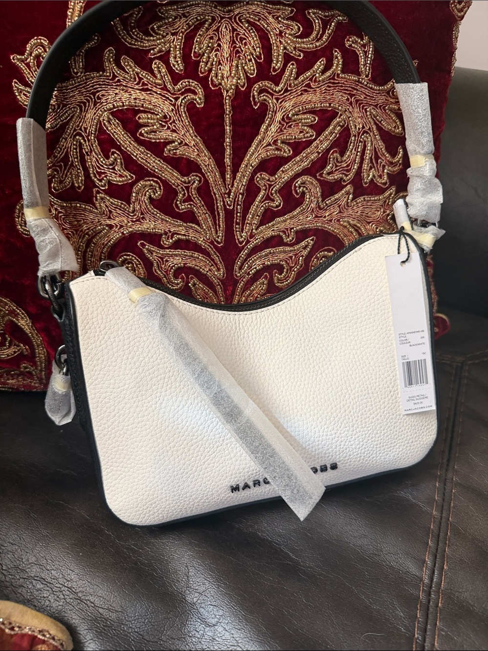 Marc Jacobs Drifter Small Convertible Shoulder Pebbled Leather Bag.
